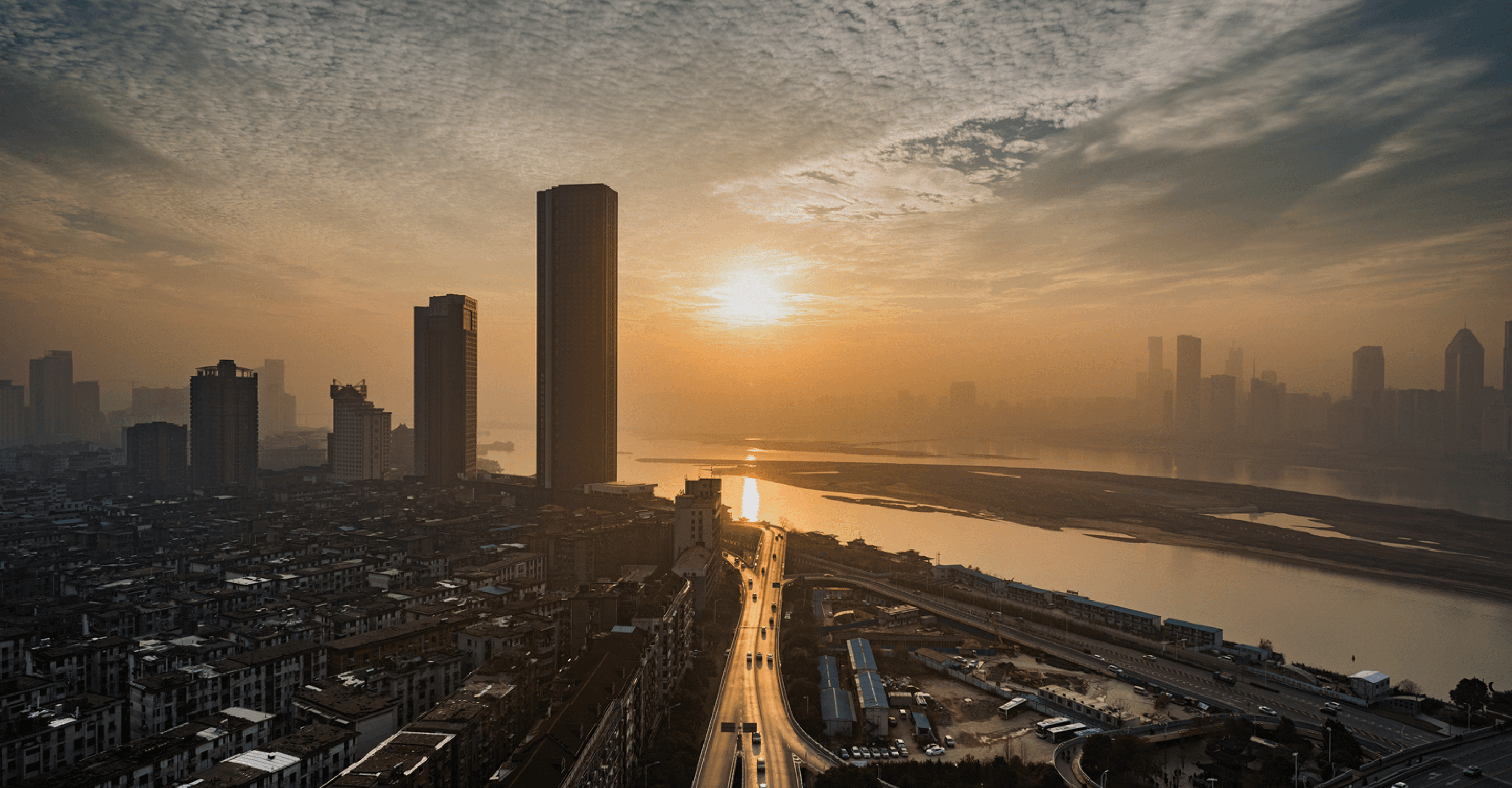 Panoramic view of India's urban real estate and skyline